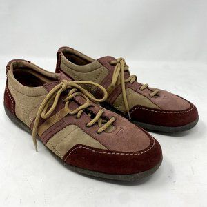 Gortz Leather Casual Shoes, Maroon and Brown, Size 39